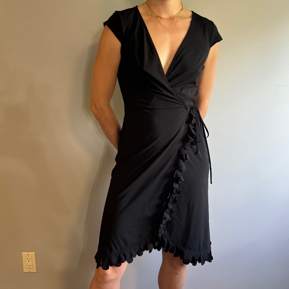 BCBGMaxAzria Black Wrap Dress
